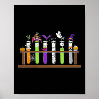Test Tube Chemie Nerd Wissenschaft Lehrer Spooky H Poster
