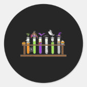 Test Tube Chemie Nerd Wissenschaft Lehrer Spooky H Runder Aufkleber (Vorderseite)