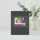 Test TV 90er Party 80er Outfit Retro Kostüm Postkarte (Stehend Vorderseite)