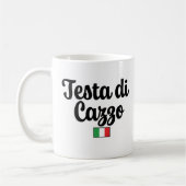 Testa Di Cazzo - Funny Italian Gag Gift Kaffeetasse (Links)