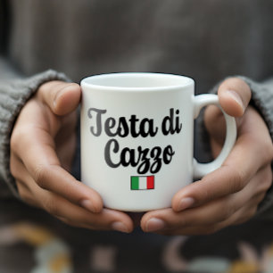 Testa Di Cazzo - Lustiges italienisches Gag-Gesche Kaffeetasse