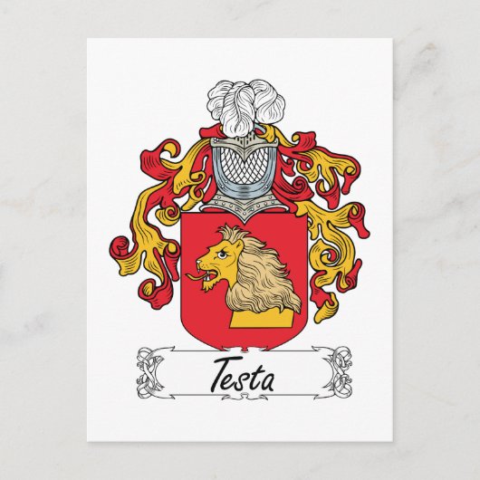 Testa-Familienwappen Postkarte (Vorderseite)