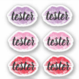 Testbeispiel Me Lips Lipstick-Makeup-Produkt Aufkleber