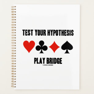 Teste deine Hypothese Spiele Bridge Vier-Karten-Fa Planer