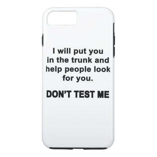 Teste mich nicht Case-Mate iPhone hülle (Rückseite)