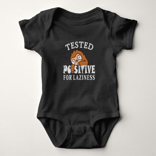 Tested positiv for laziness Sloth Baby Strampler (Vorderseite)