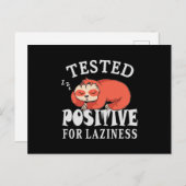 Tested positiv for laziness Sloth Postkarte (Vorne/Hinten)