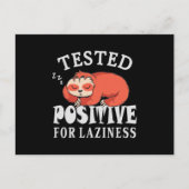 Tested positiv for laziness Sloth Postkarte (Vorderseite)