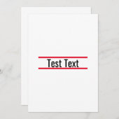 Testeinladung Einladung (Vorne/Hinten)