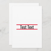 Testeinladung mit Vorlage (Vorne/Hinten)