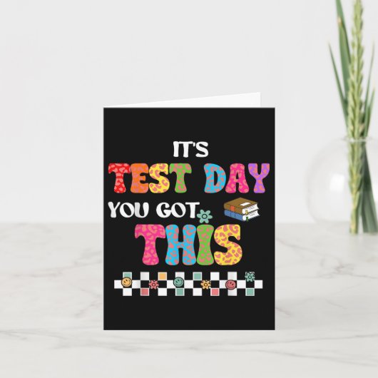 Testen der Motivation Student Lehrer seinen Testta Karte (Vorderseite)