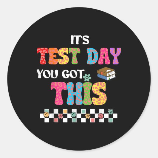 Testen der Motivation Student Lehrer seinen Testta Runder Aufkleber (Vorderseite)