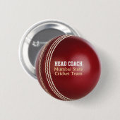 Testen des roten Cricket-Balls mit benutzerdefinie Button (Vorne & Hinten)