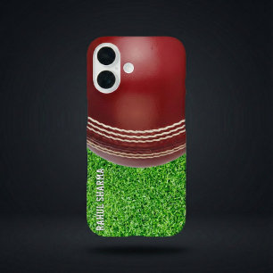 Testen des roten Cricket-Balls mit benutzerdefinie iPhone 16 Hülle