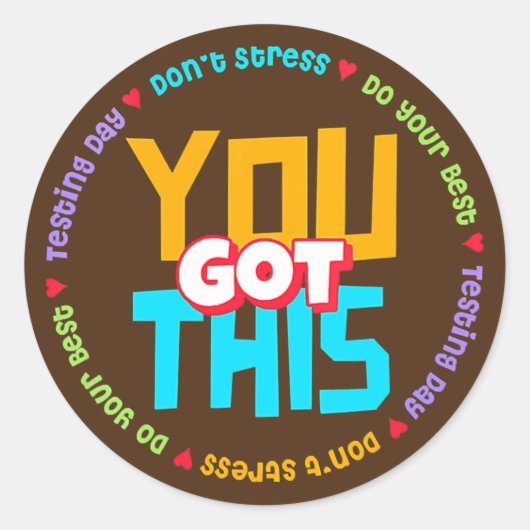 Testen des STAR-Tages beim Lehrertest Runder Aufkleber (Vorderseite)