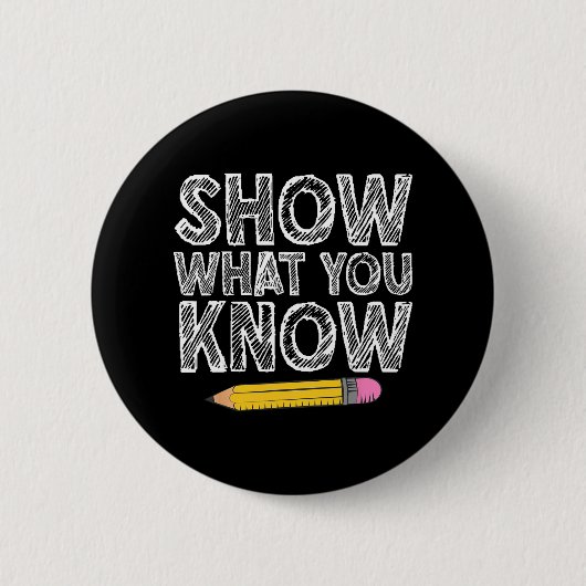 Testen des Tages Kunst für Männer Lehrerprüfung Button (Vorderseite)