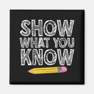 Testen des Tages Kunst für Männer Lehrerprüfung Magnet
