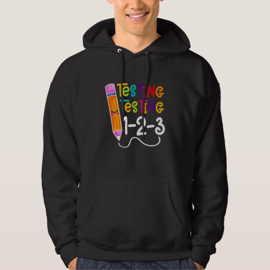 Testen des Testlehrers am Testtag Hoodie (Vorderseite)