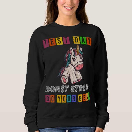 Testen des Testlehrers am Testtag Sweatshirt (Vorderseite)