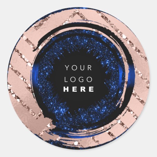 Testen Sie den Blue RoyalTester-Beispielcontainer  Runder Aufkleber (Vorderseite)