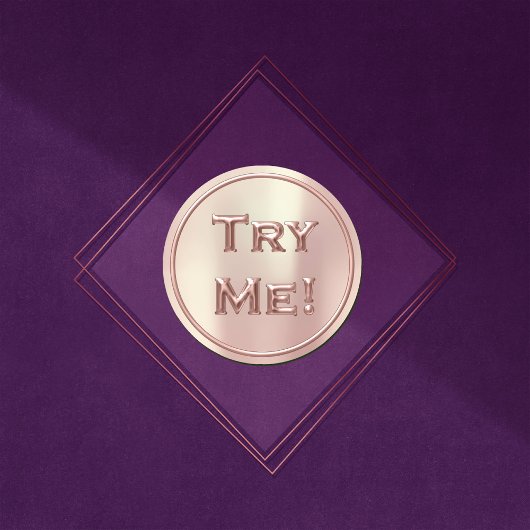 Testen Sie den Blush-Rose-Beispielcontainer für de Runder Aufkleber