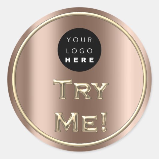 Testen Sie den Bronze Logo Gold Tester Beispielcon Runder Aufkleber (Vorderseite)