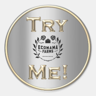 Testen Sie den Gold SilverTester-Beispielcontainer Runder Aufkleber