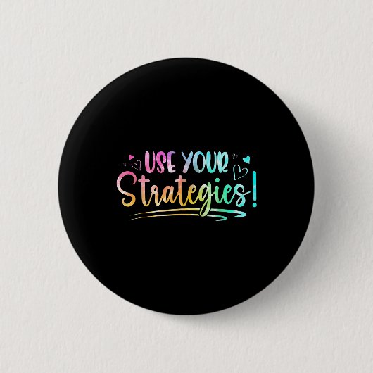 Testen Sie den Staat Ihres Strategietests niedlich Button (Vorderseite)