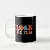 Testen Sie den Testlehrer am Testtag. Kaffeetasse (Links)