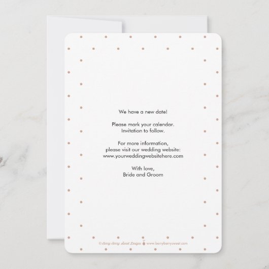 Testen Sie die bearbeitbare Farbkarte Save the Dat Dankeskarte (Rückseite)