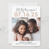 Testen Sie die bearbeitbare Farbkarte Save the Dat Dankeskarte (Vorderseite)