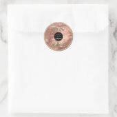 Testen Sie die Gold Tester-Beispielcontainer-Rose  Runder Aufkleber (Tasche)