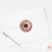 Testen Sie die Gold Tester-Beispielcontainer-Rose  Runder Aufkleber (Umschlag)