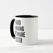 Testen Sie die Tasse von Hard Working Software (Vorderseite Links)