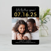 Testen Sie erneut die richtige FOIL-Save the Date- Folieneinladung (Stehend vorne)