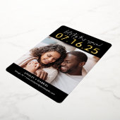 Testen Sie erneut die richtige FOIL-Save the Date- Folieneinladung (Gedreht)