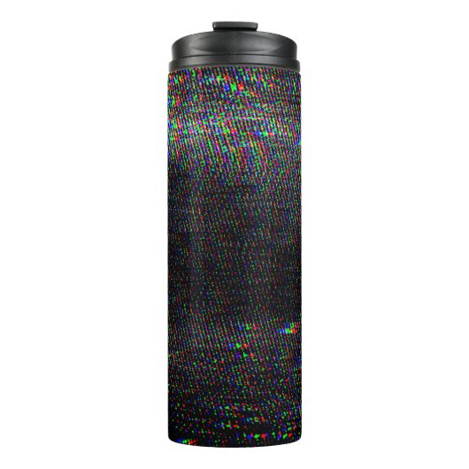 Testen Sie Glitch Textur. Thermosbecher (Vorderseite)