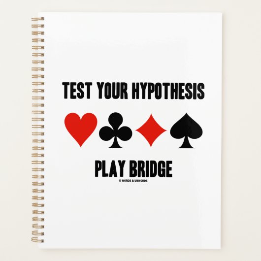 Testen Sie Ihre Hypothese Play Bridge Vier-Card-An Planer (Vorderseite)