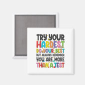 Testen Sie Ihren Testtag am härtesten. Magnet (Vorderseite/Rückseite)