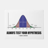 Testen Sie immer Ihre Hypothese Bell Curve Geek Ra Fußmatte (Vorderseite)