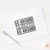 Testen Sie irgendwo anders Ihre Airbags Quadratischer Aufkleber (Umschlag)