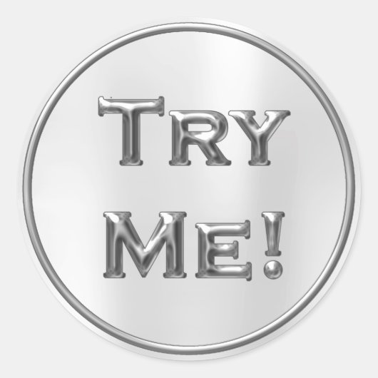 Testen Sie Me Metallic Gold Gray Tester Beispielco Runder Aufkleber (Vorderseite)