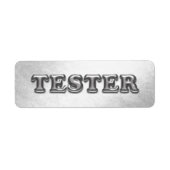 Testen Sie Me Silver Gray 3D Tester Sample Contane (Vorne)