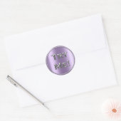 Testen Sie Me Silver Lavender Tester-Beispielconta Runder Aufkleber (Umschlag)