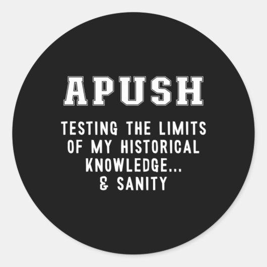 Testen Sie mein Wissen und meine Geschichte Runder Aufkleber (Vorderseite)