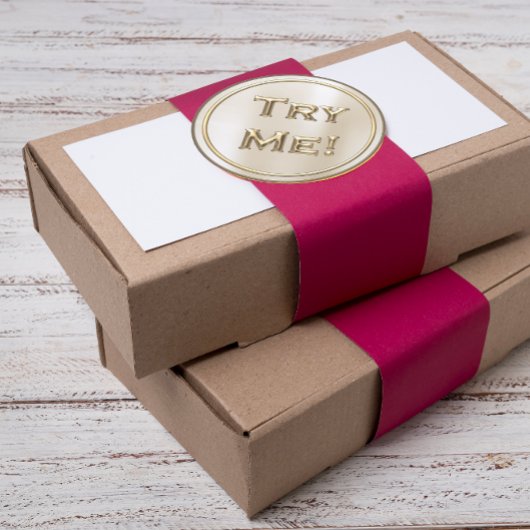 Testen Sie mir Ivory Gold Gray für Tester-Beispiel Runder Aufkleber