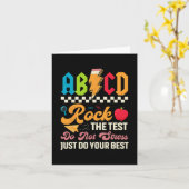 Testen von ABCD-Tests als Testlehrer Karte (Gelbe Blume)