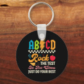 Testen von ABCD-Tests als Testlehrer Schlüsselanhänger (Vorderseite)