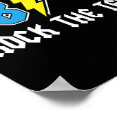 Testen von Retro Abcd Rock The Test Day Funny Scho Poster (Ecke)