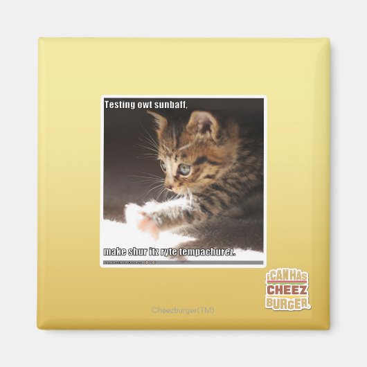 Testen von Sonnen Magnet (Vorne)